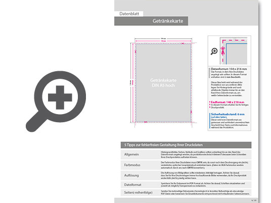 Product Bild getr__nkekarte_mit_3-fach_drahtheftung__endformat_din_a5__16-seitig